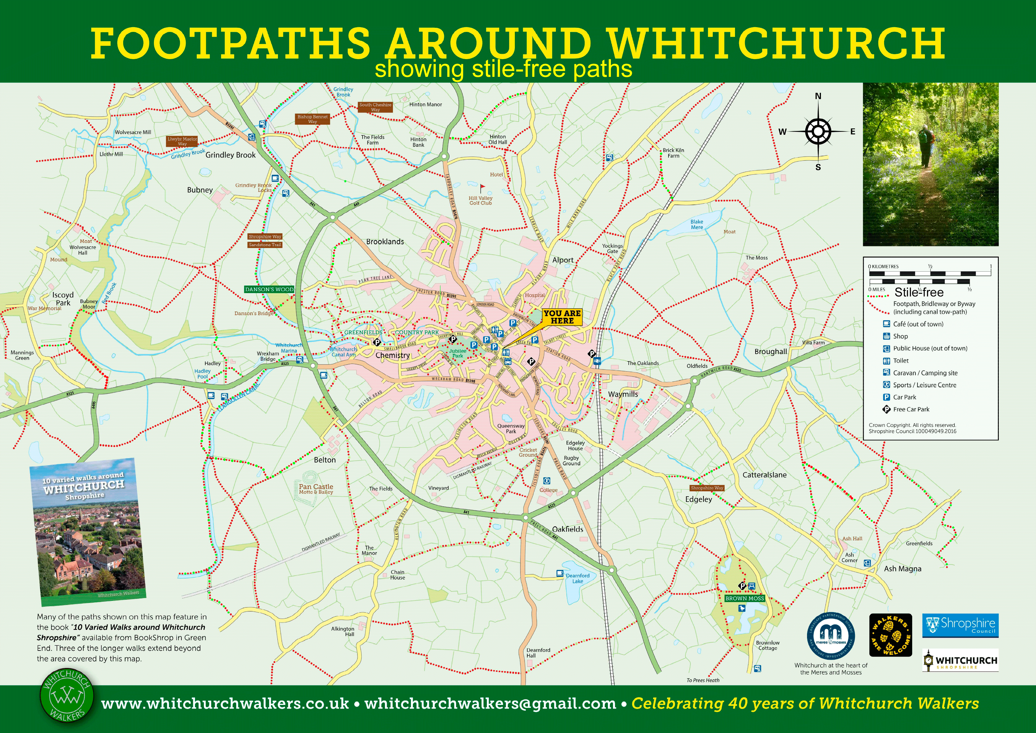 Map Of Whitchurch Shropshire Footpaths